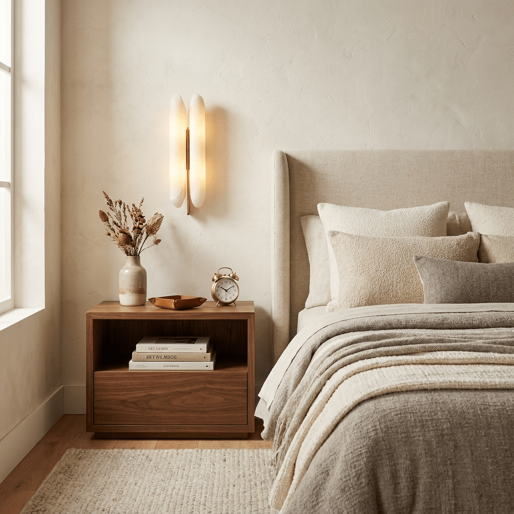 Husk albasten wandlamp