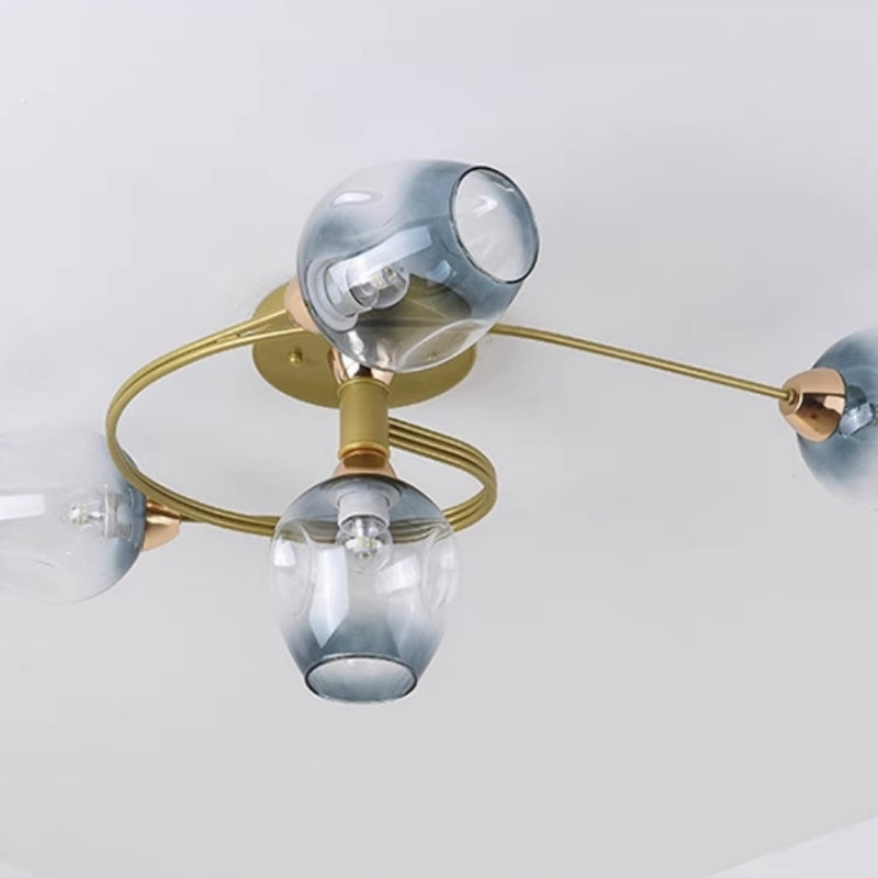 Valentina Moderne Mooi LED  Plafondlampen Stijlvol Zwart Metaal/Glas Slaapkamer