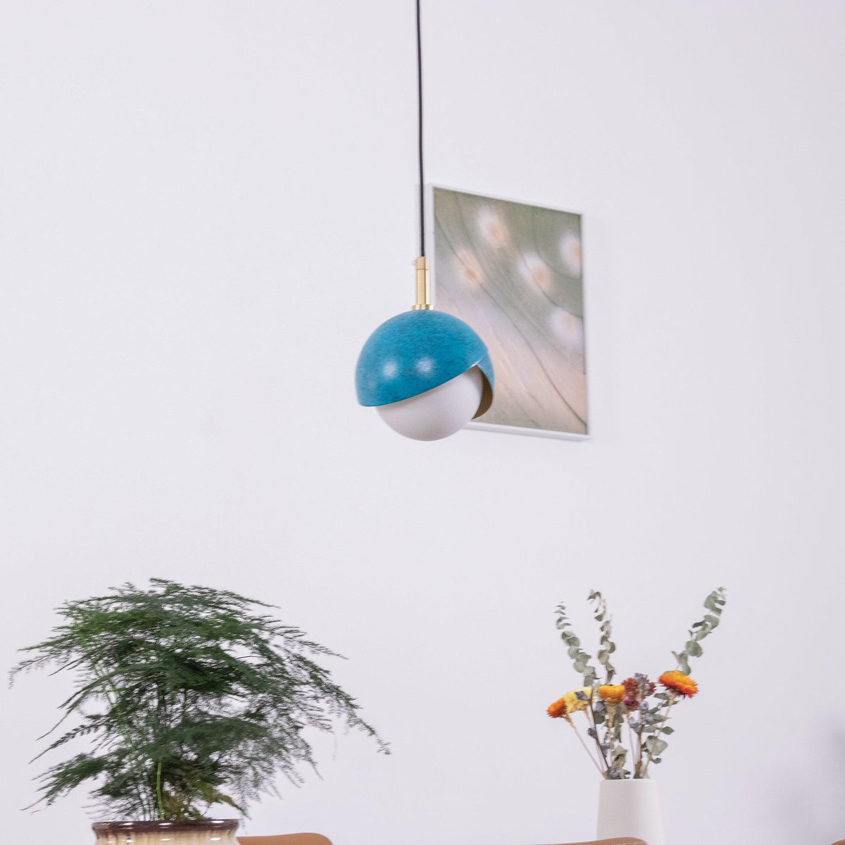 Jynara Hanglamp Messing genest opaal Bolvormig modern