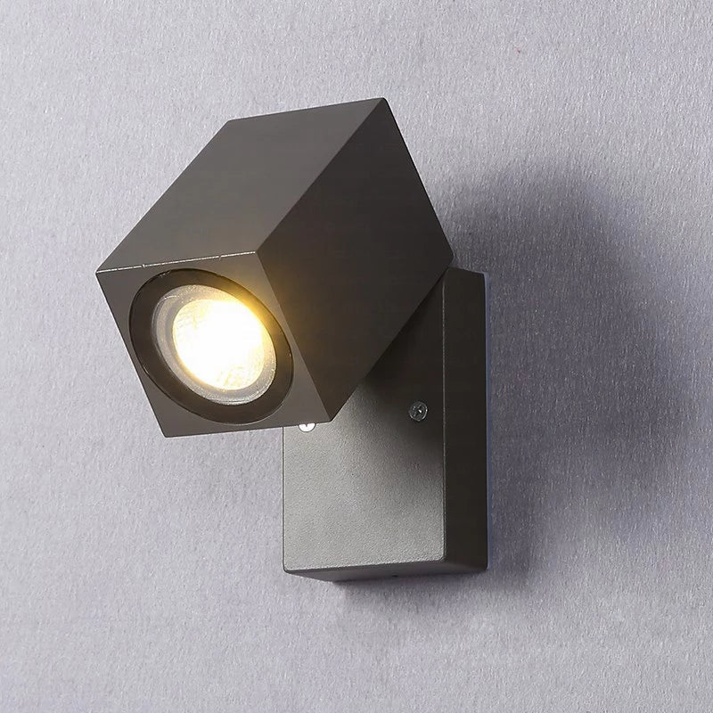 Orr Kleine LED Wandlamp Zwart Metaal Acryl Buiten Tuin Hal