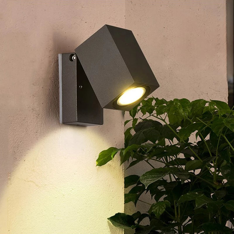 Orr Kleine LED Wandlamp Zwart Metaal Acryl Buiten Tuin Hal