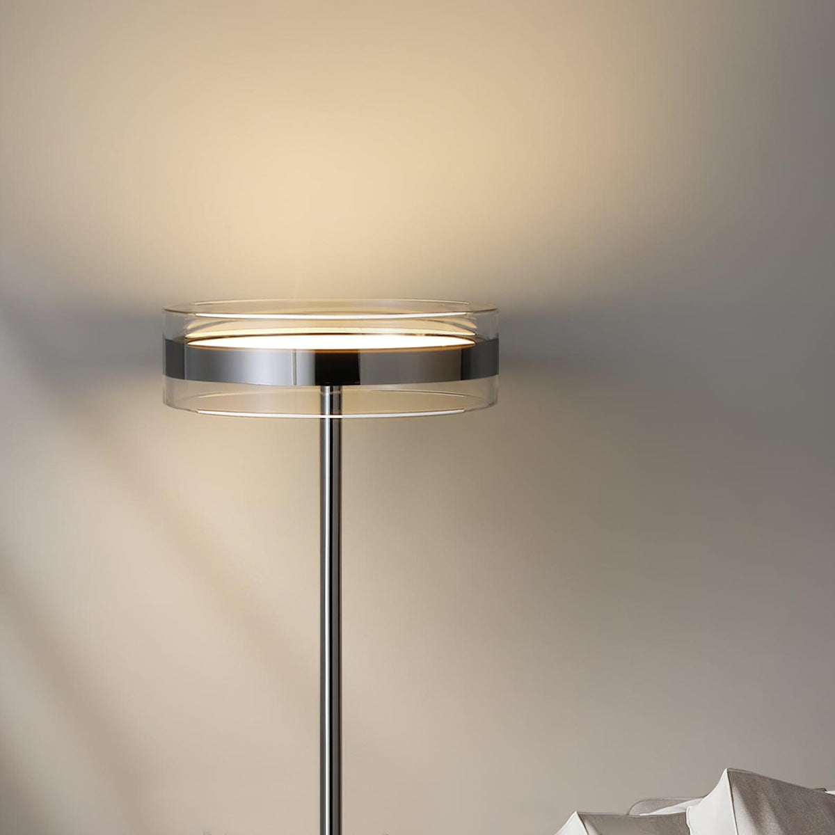 Lioreette tafellamp in chroom en glas