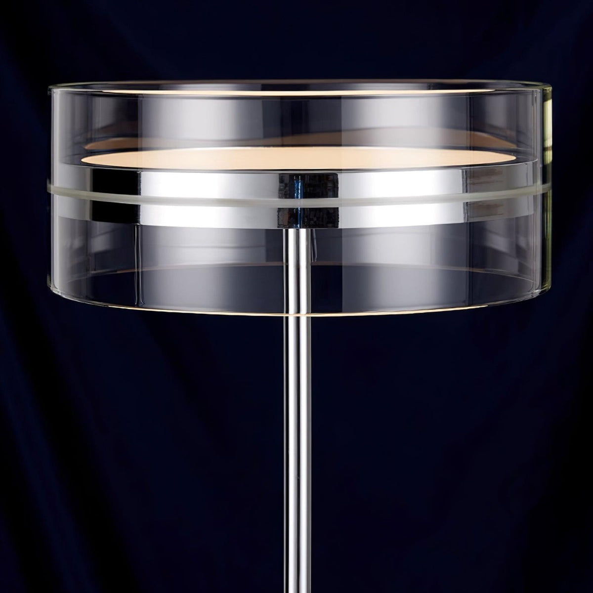 Lioreette tafellamp in chroom en glas