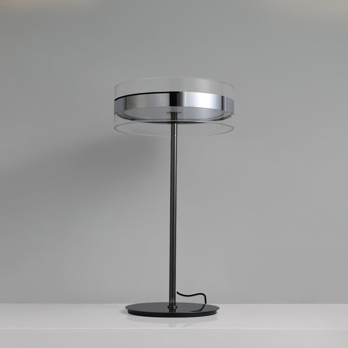 Lioreette tafellamp in chroom en glas