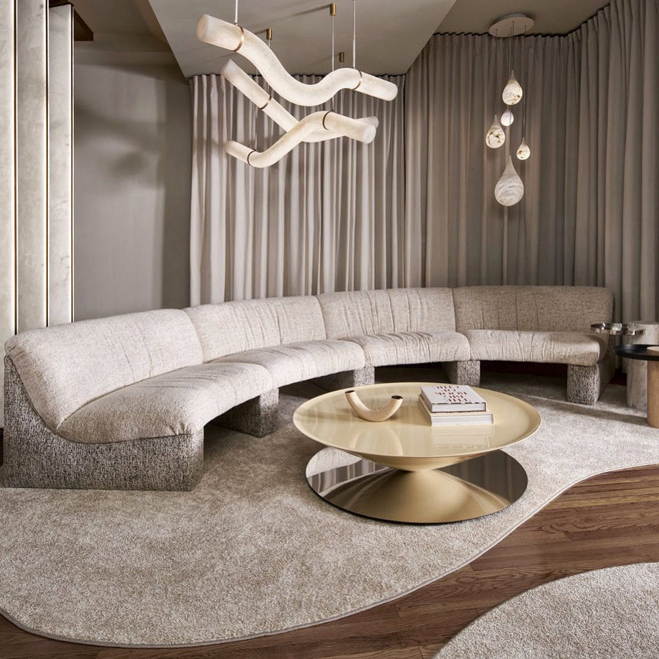 Mithos gebogen albasten hanglamp