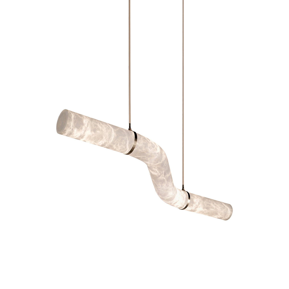 Luste albasten hanglamp met gesloten ring