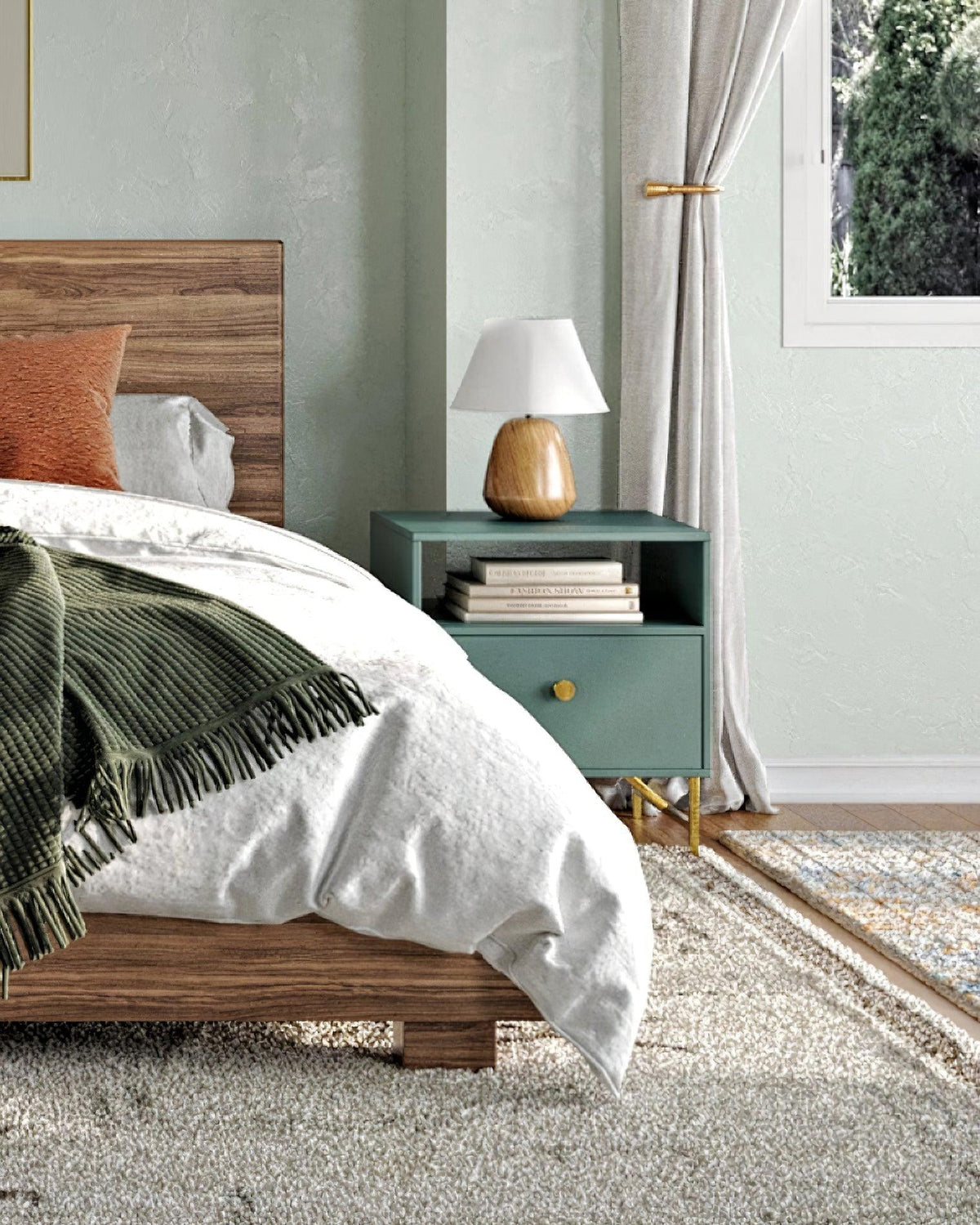 Syloraya moderne tafellamp van hout