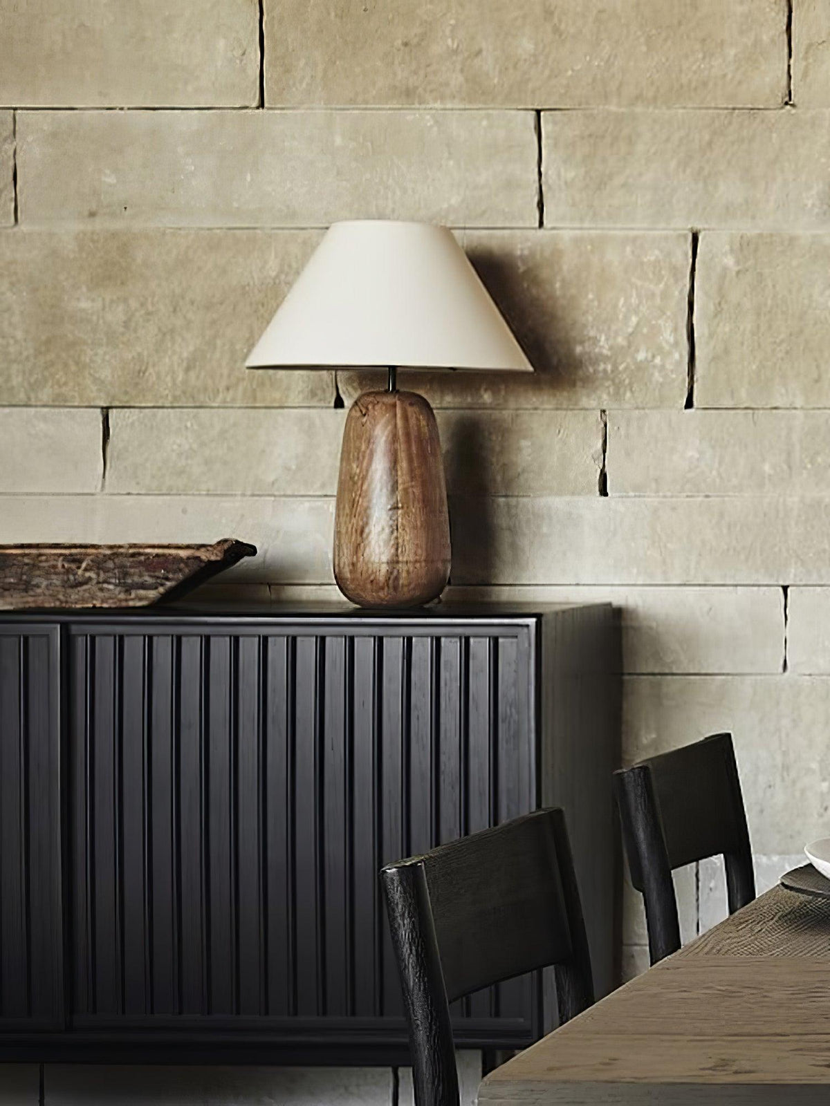 Syloraya moderne tafellamp van hout