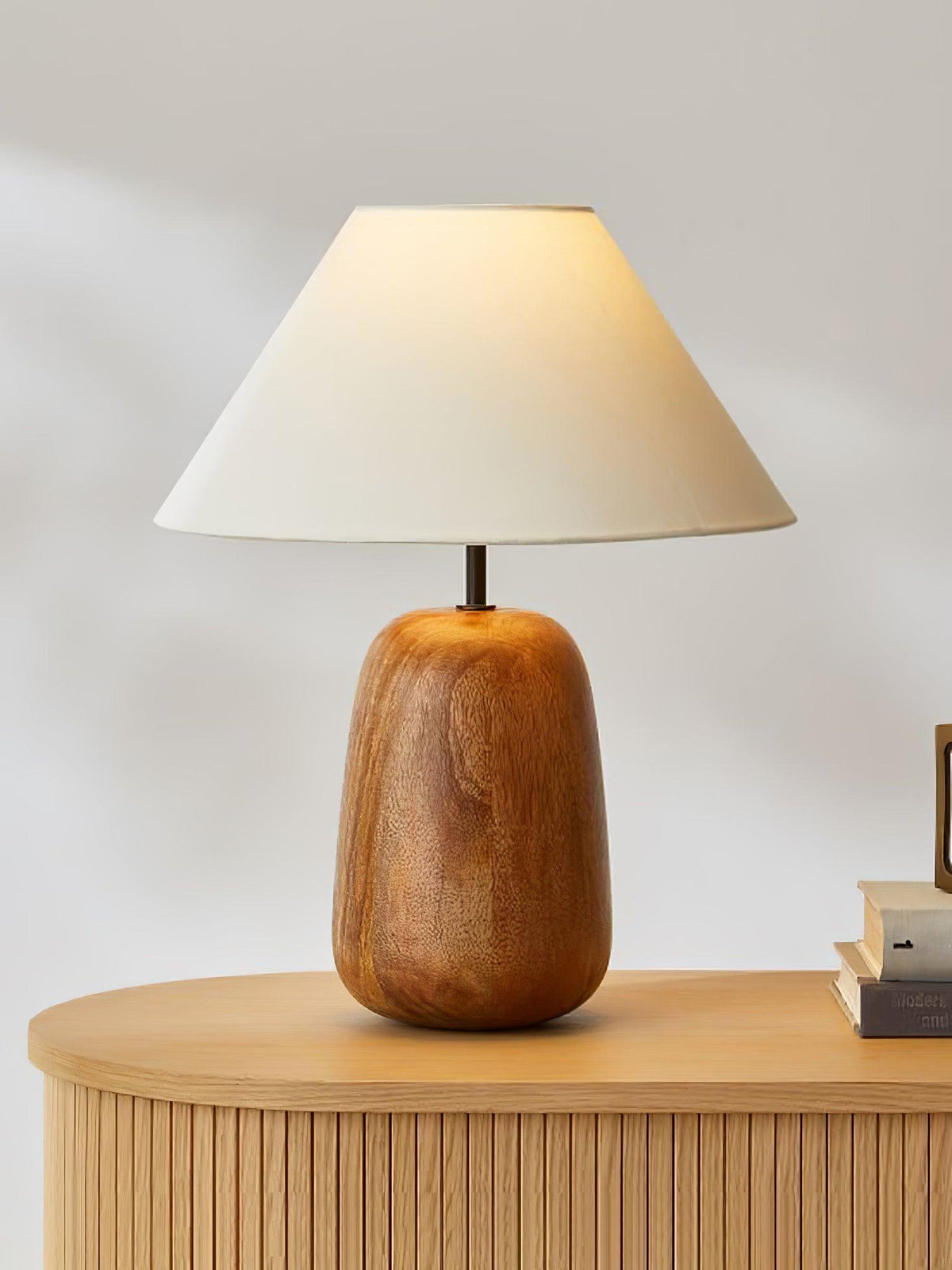 Syloraya moderne tafellamp van hout