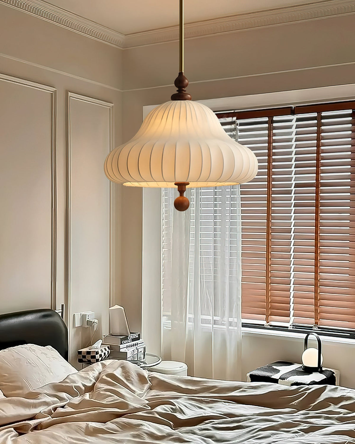 Caserielle hanglamp bloeiende bloemvorm messing