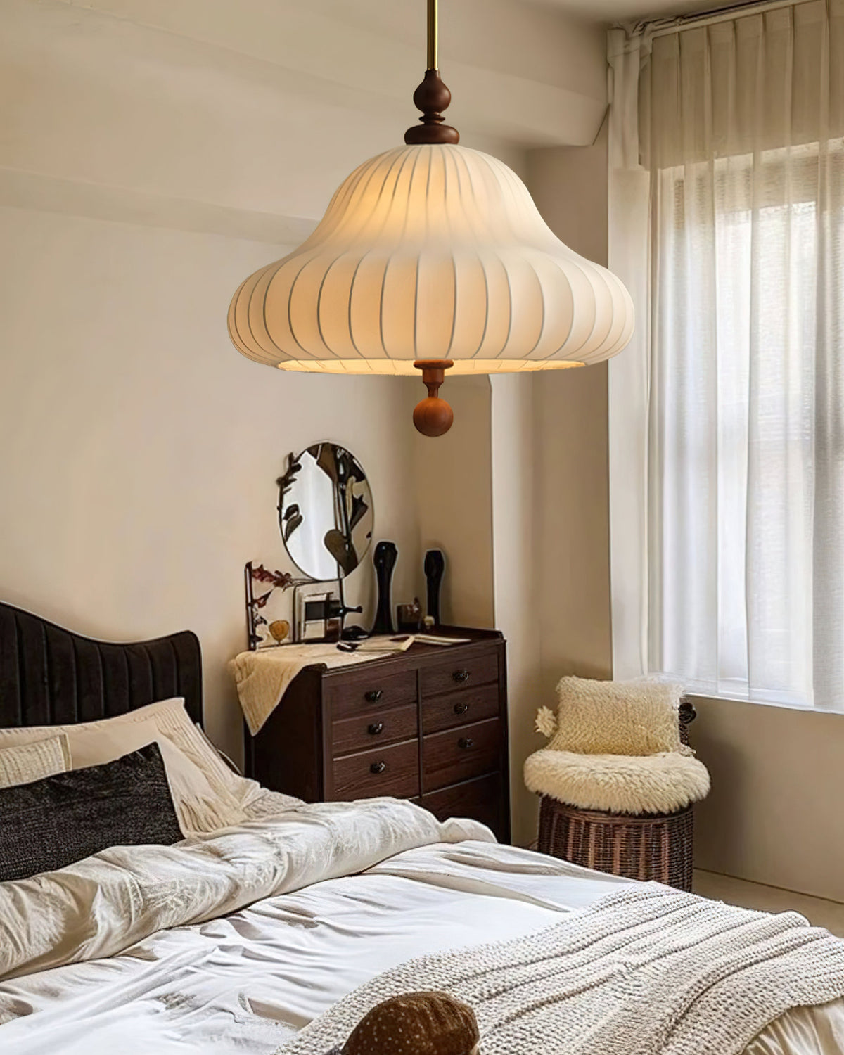 Caserielle hanglamp bloeiende bloemvorm messing