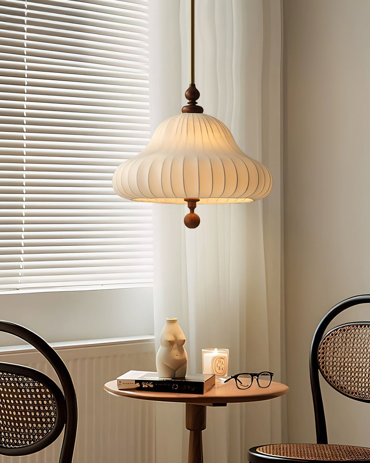 Caserielle hanglamp bloeiende bloemvorm messing