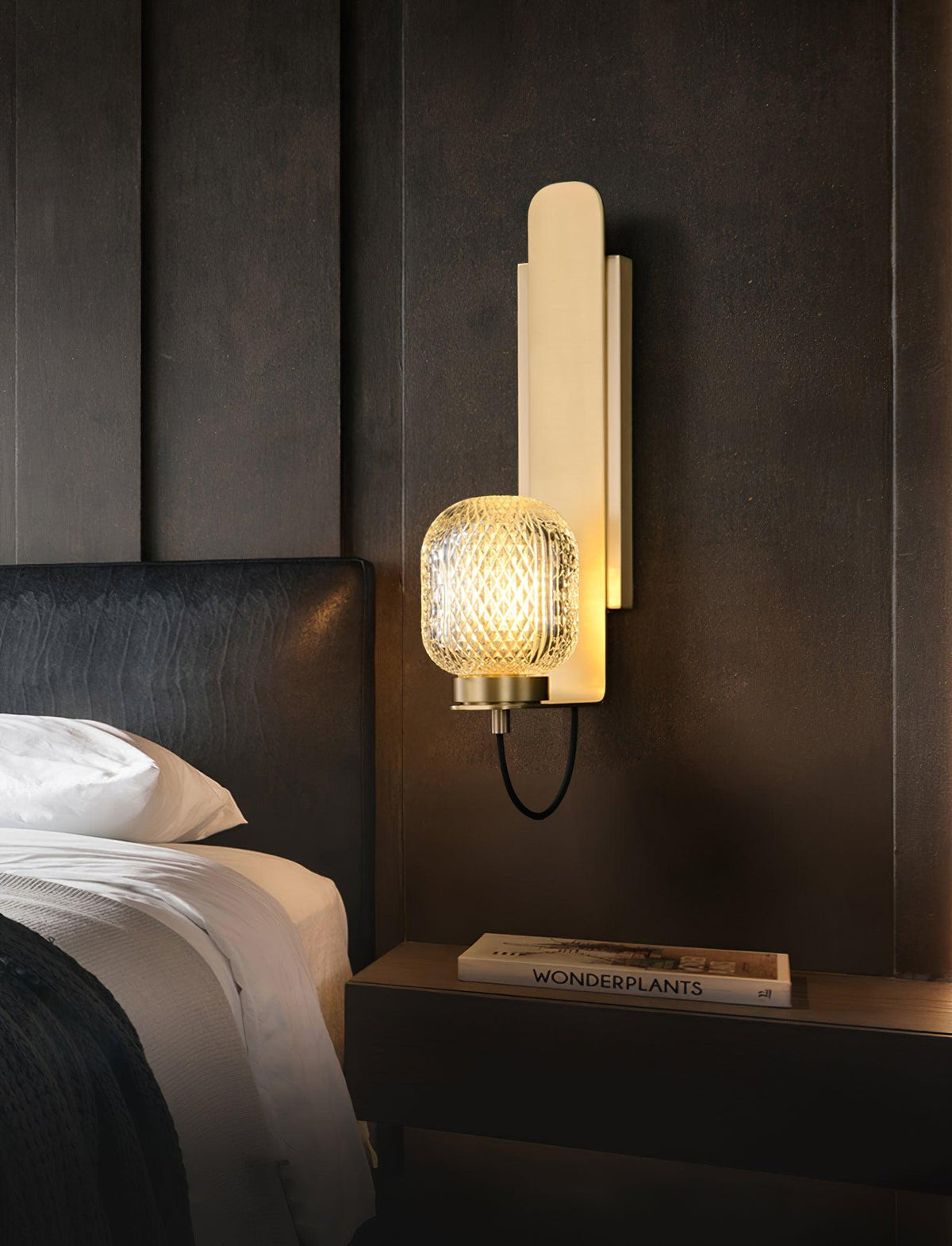 Cresh Premium Noorse kunst wandlamp van messing en glas