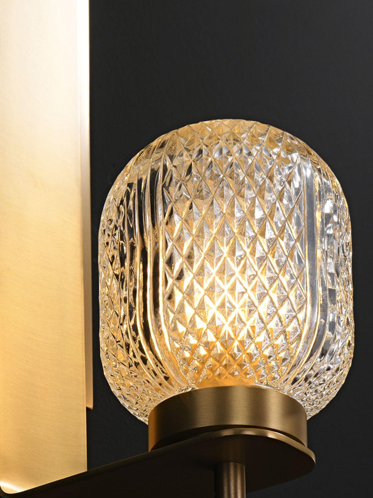 Cresh Premium Noorse kunst wandlamp van messing en glas