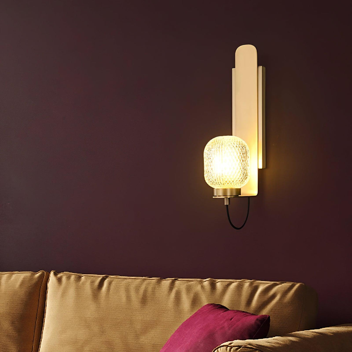 Cresh Premium Noorse kunst wandlamp van messing en glas