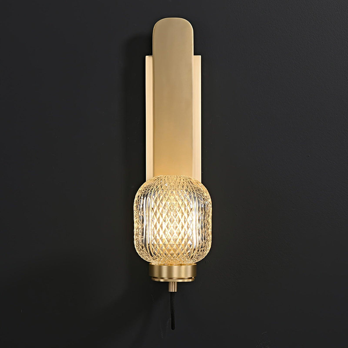 Cresh Premium Noorse kunst wandlamp van messing en glas