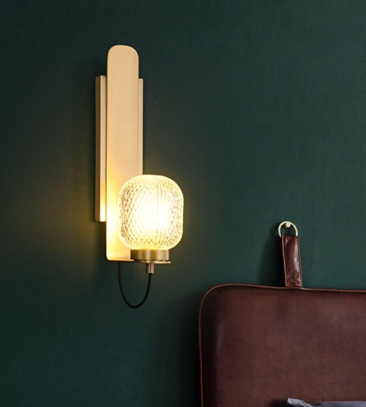 Cresh Premium Noorse kunst wandlamp van messing en glas