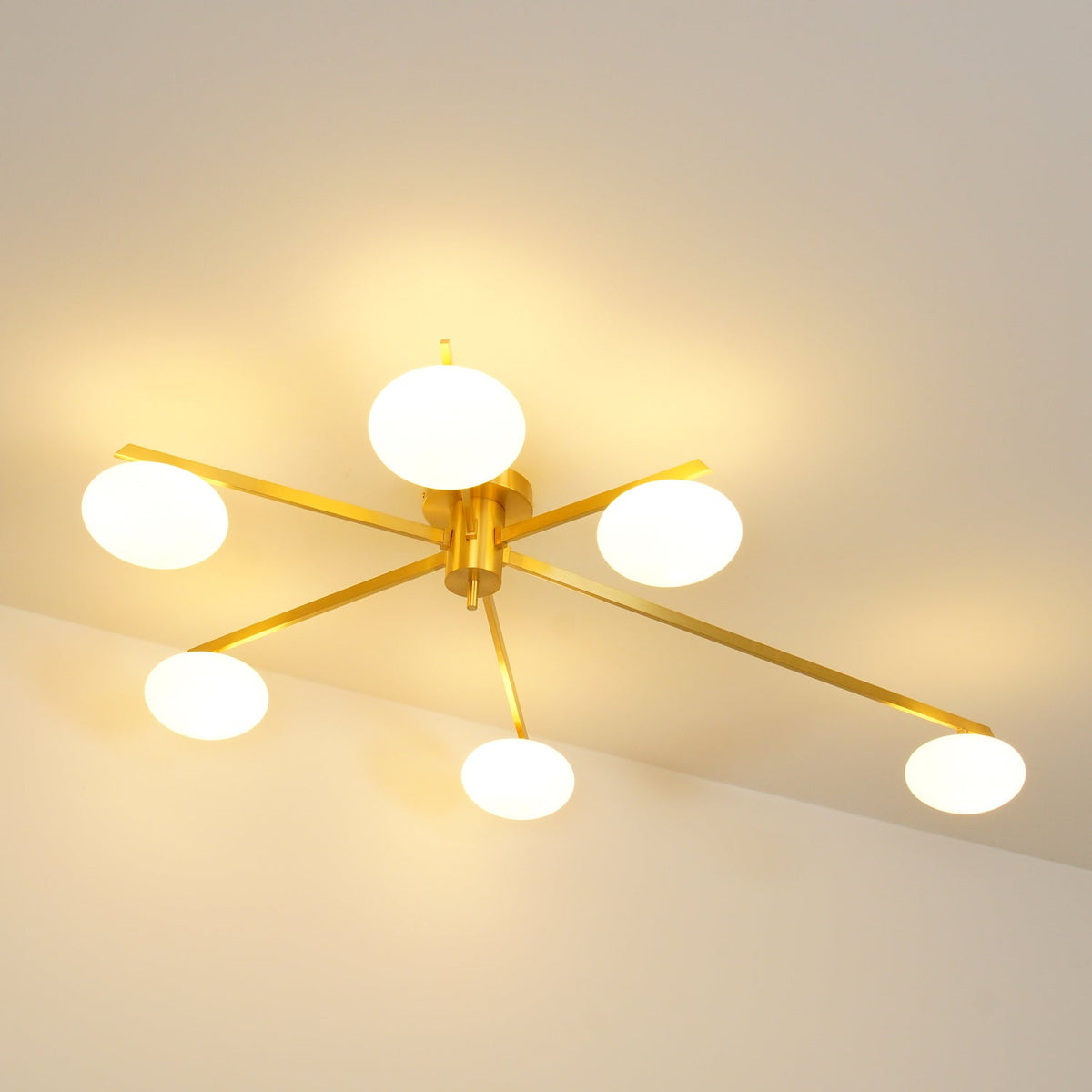 Lioraliella plafondlamp Zwart Wit glas