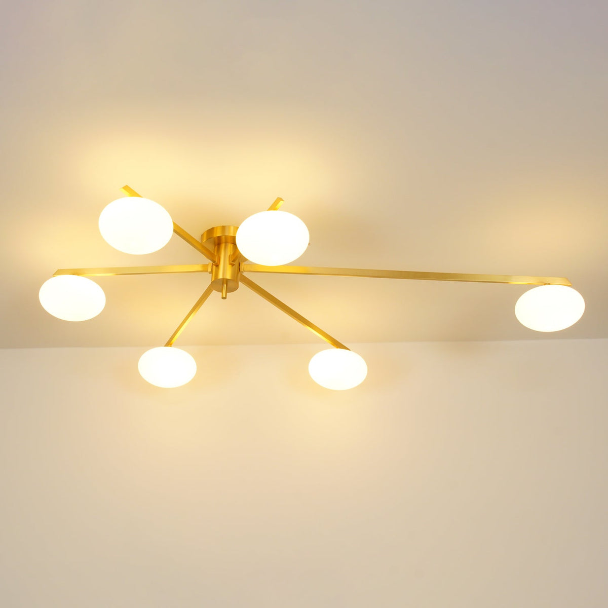 Lioraliella plafondlamp Zwart Wit glas