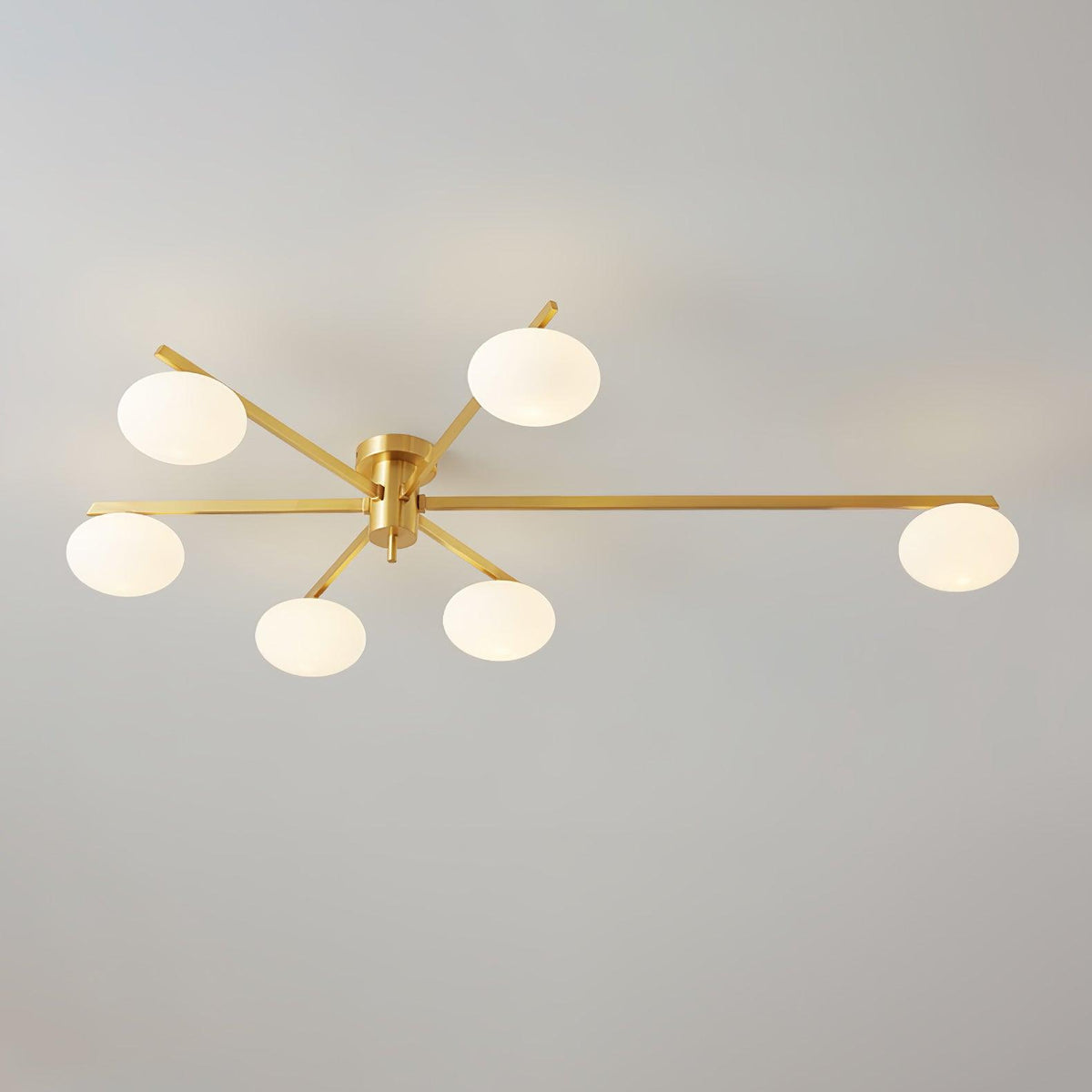 Lioraliella plafondlamp Zwart Wit glas