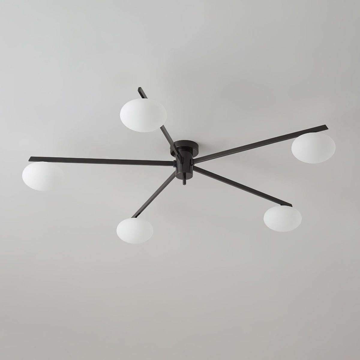 Lioraliella plafondlamp Zwart Wit glas