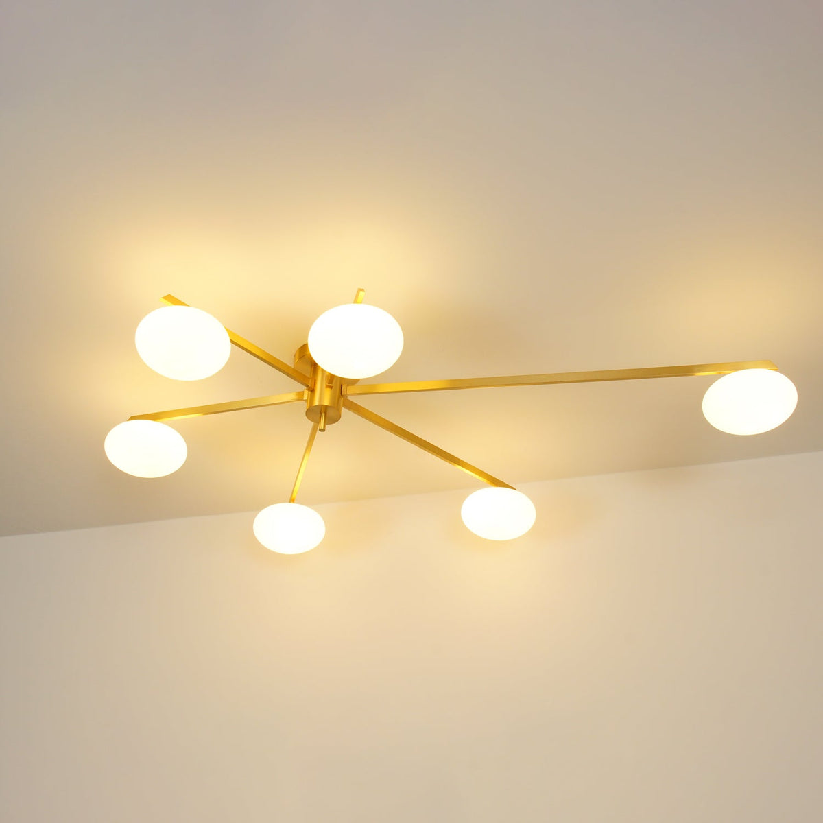 Lioraliella plafondlamp Zwart Wit glas