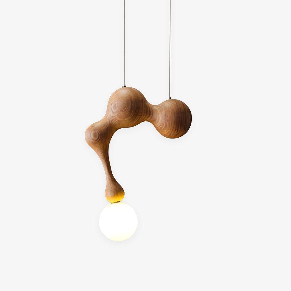 Hale luxe houten hanglamp
