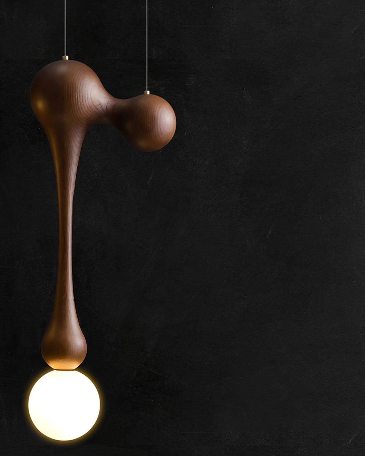 Hale luxe houten hanglamp