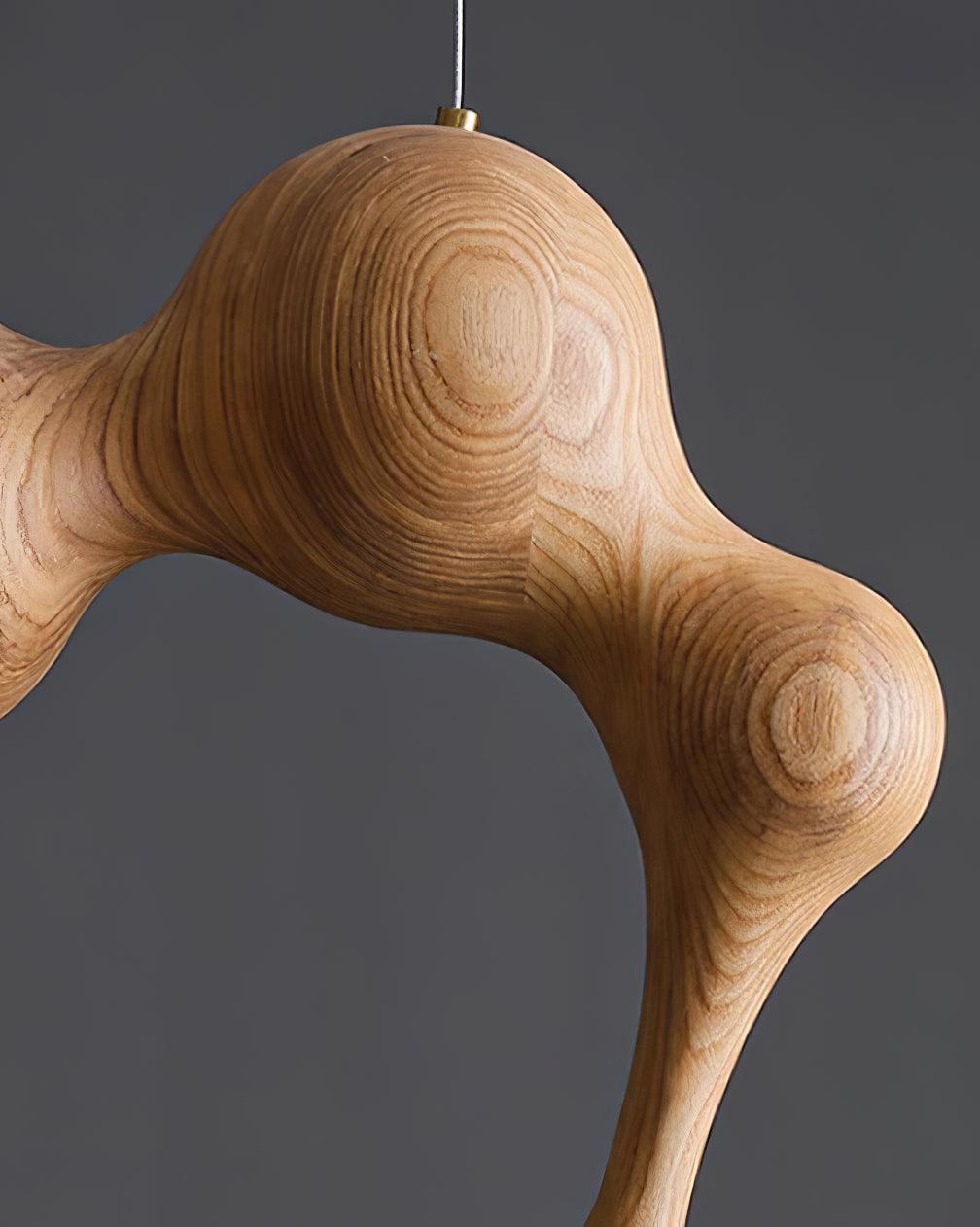 Hale luxe houten hanglamp