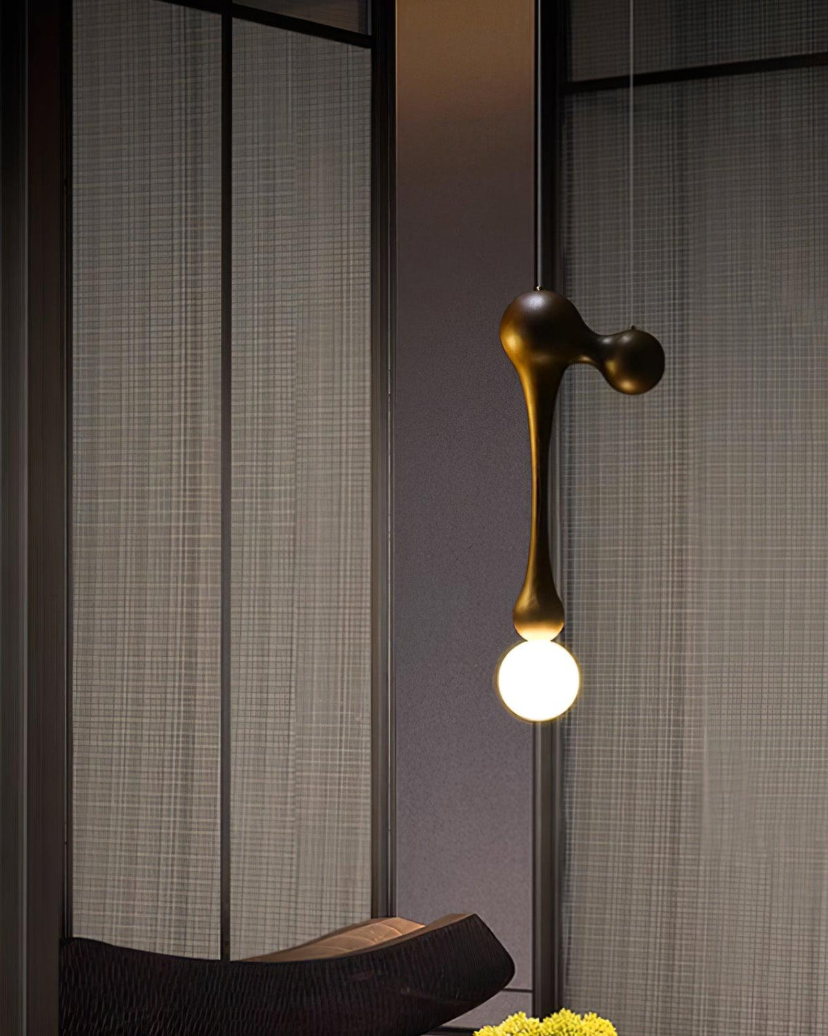 Hale luxe houten hanglamp