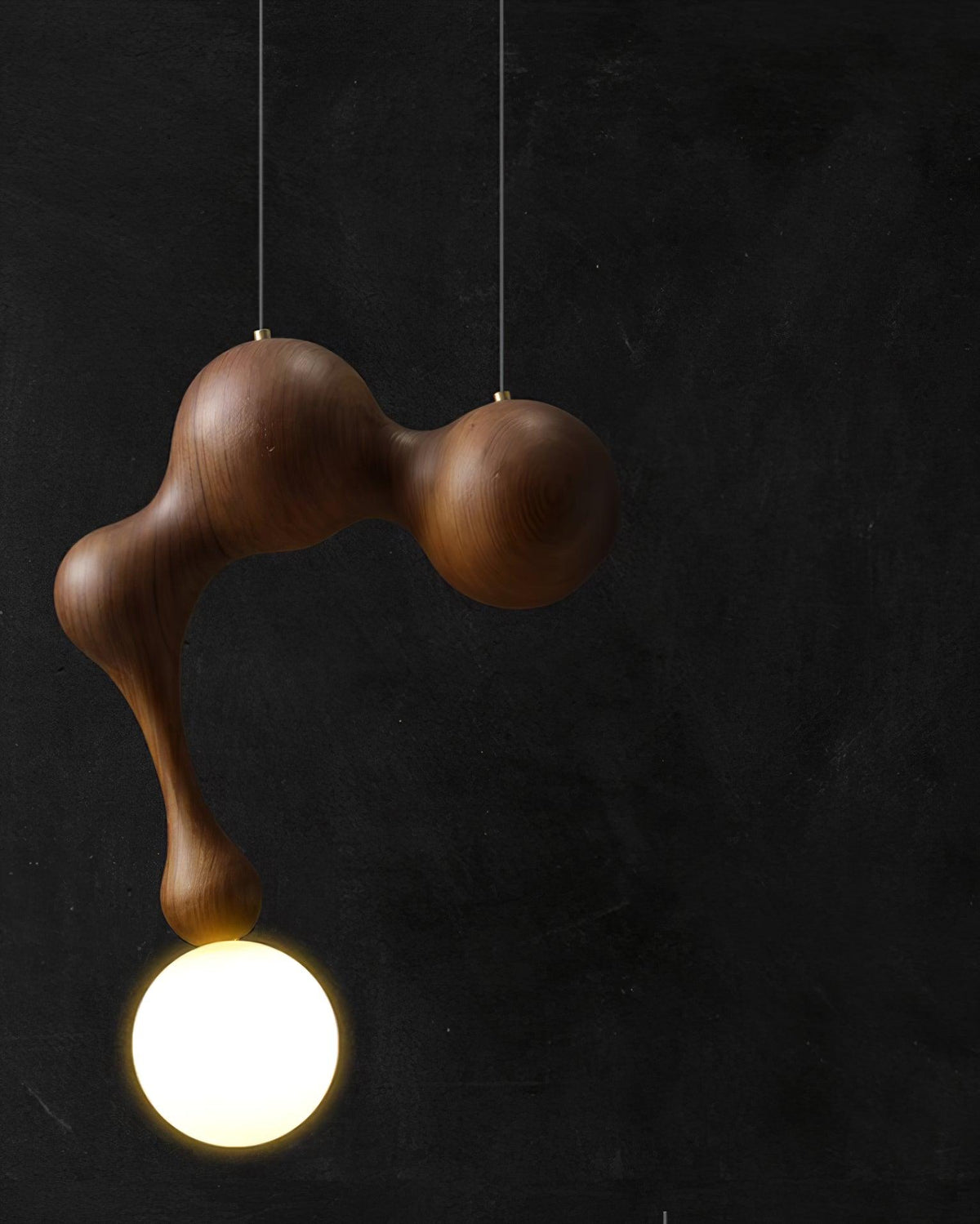 Hale luxe houten hanglamp
