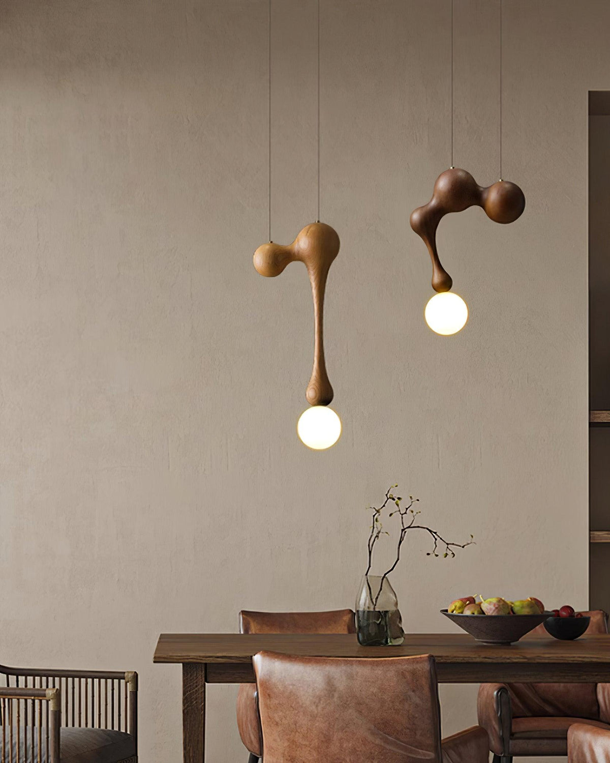 Hale luxe houten hanglamp