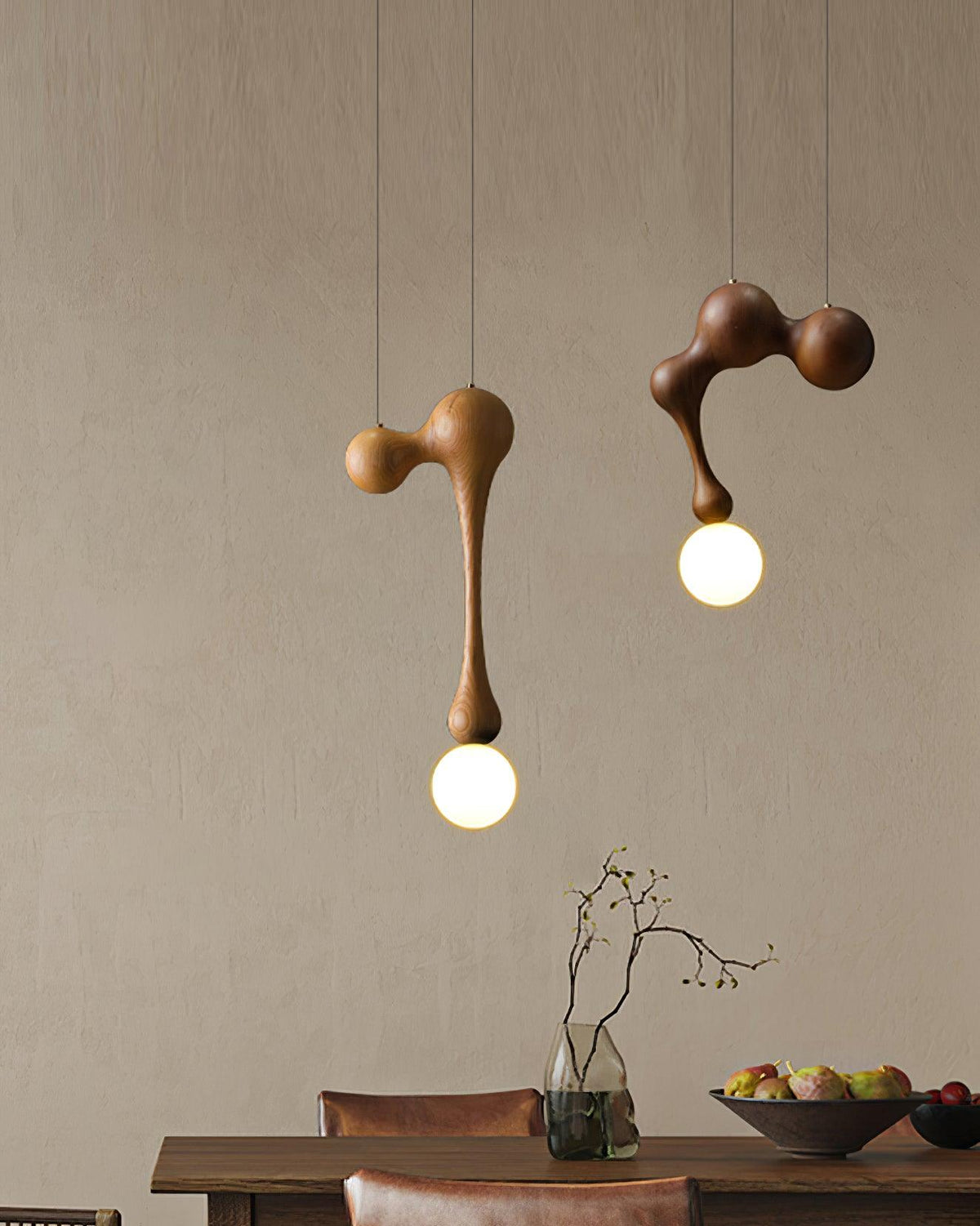 Hale luxe houten hanglamp