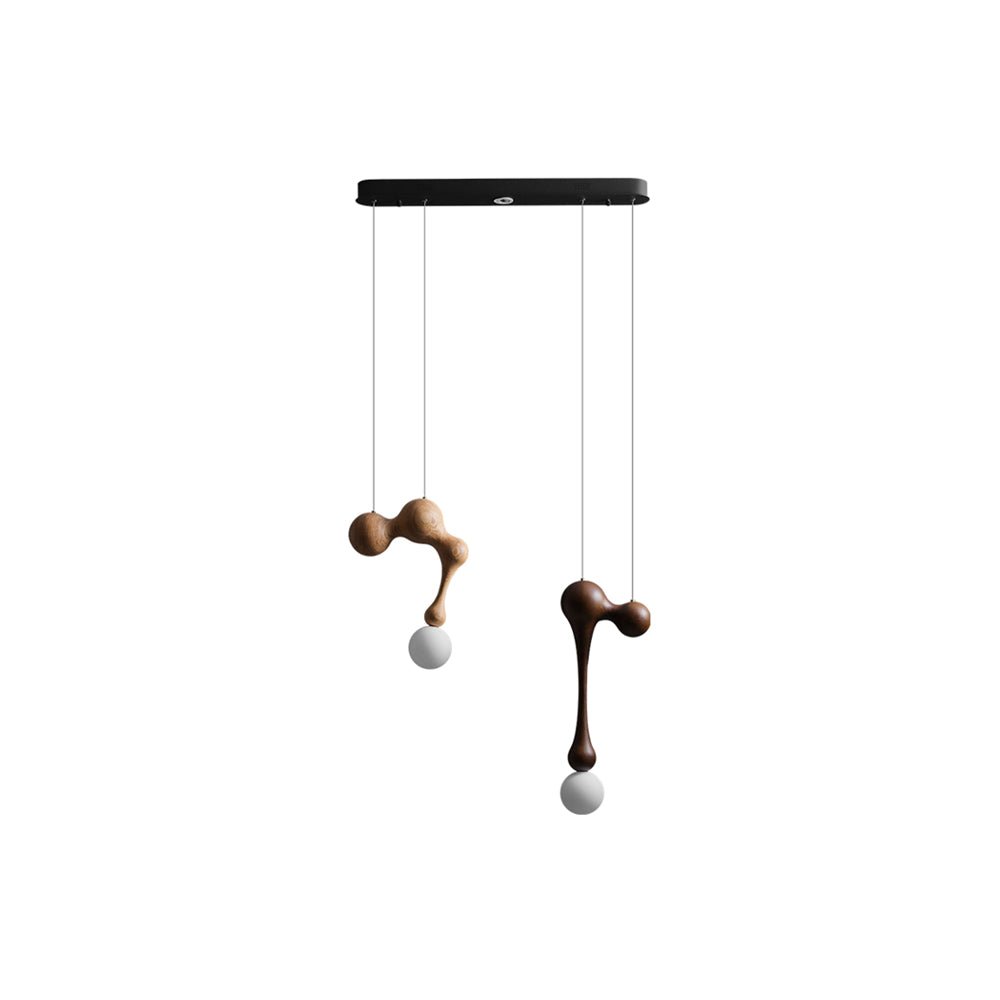 Hale luxe houten hanglamp