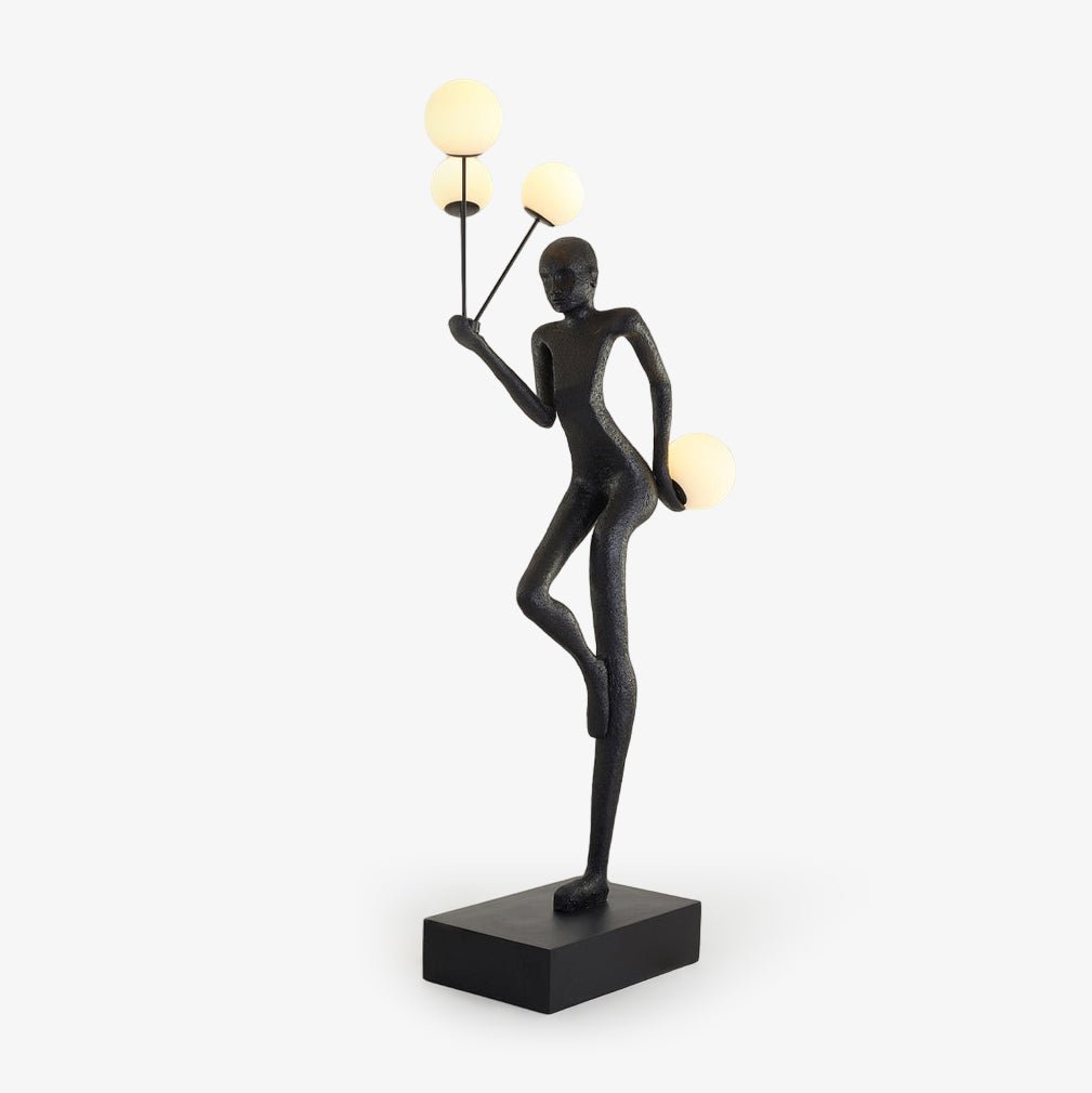 Jovian Juggler Zwart Sculpturale vloerlamp