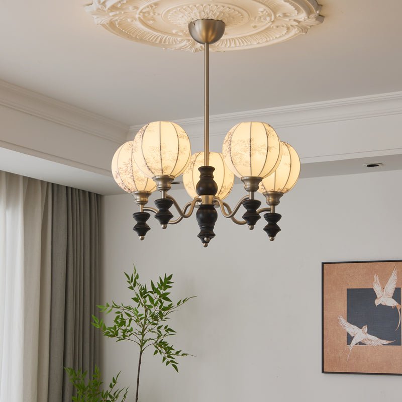 Osilan Traditionele Elegantie Vintage Houten Kroonluchter