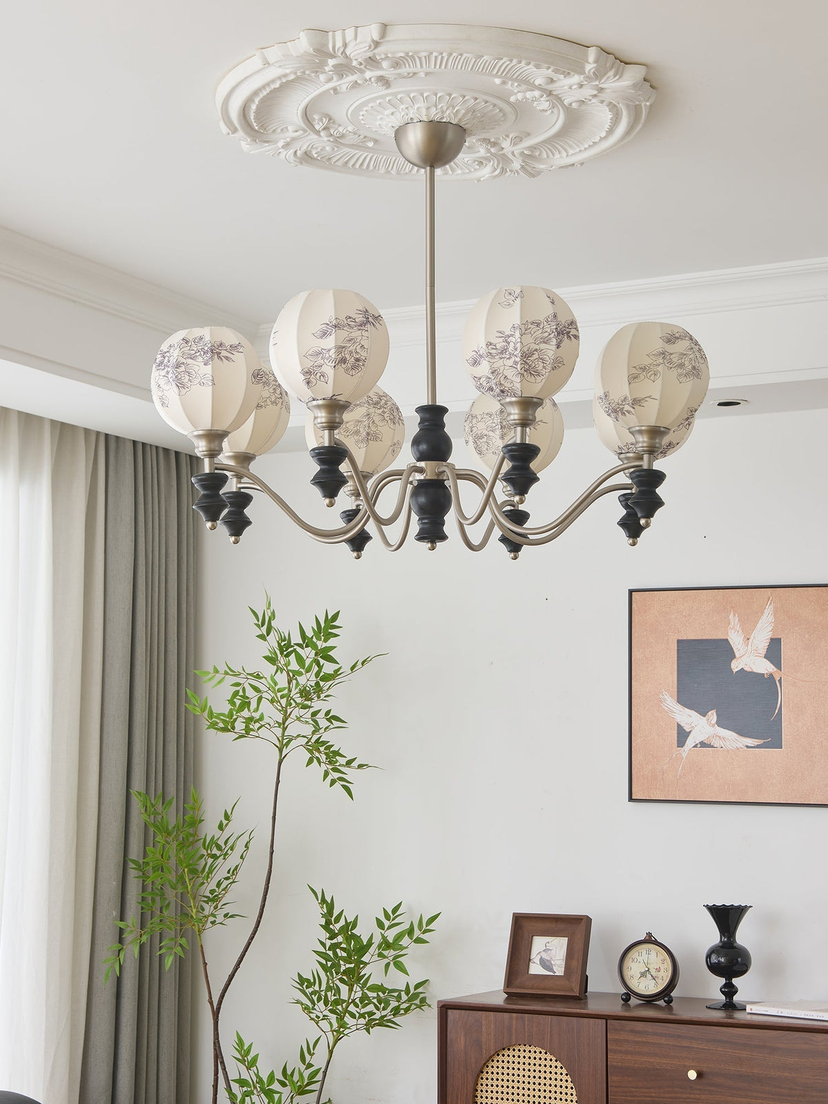 Osilan Traditionele Elegantie Vintage Houten Kroonluchter
