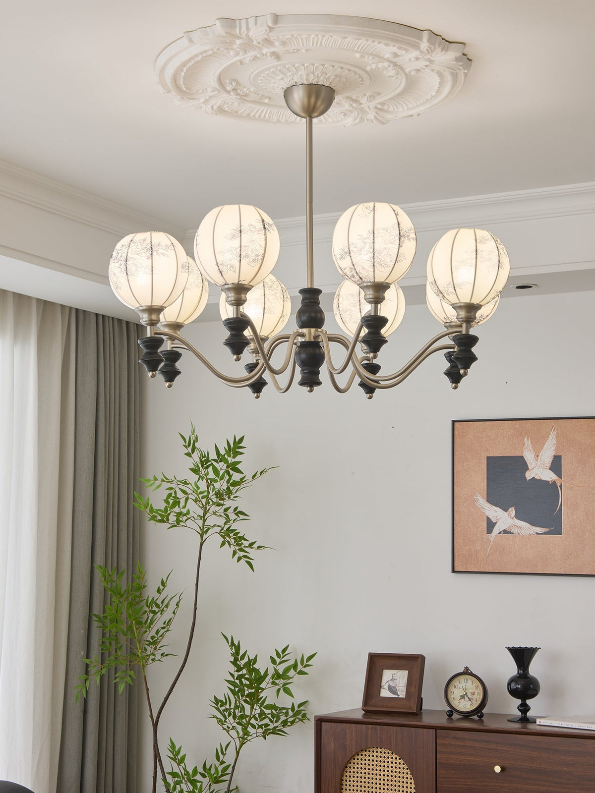Osilan Traditionele Elegantie Vintage Houten Kroonluchter