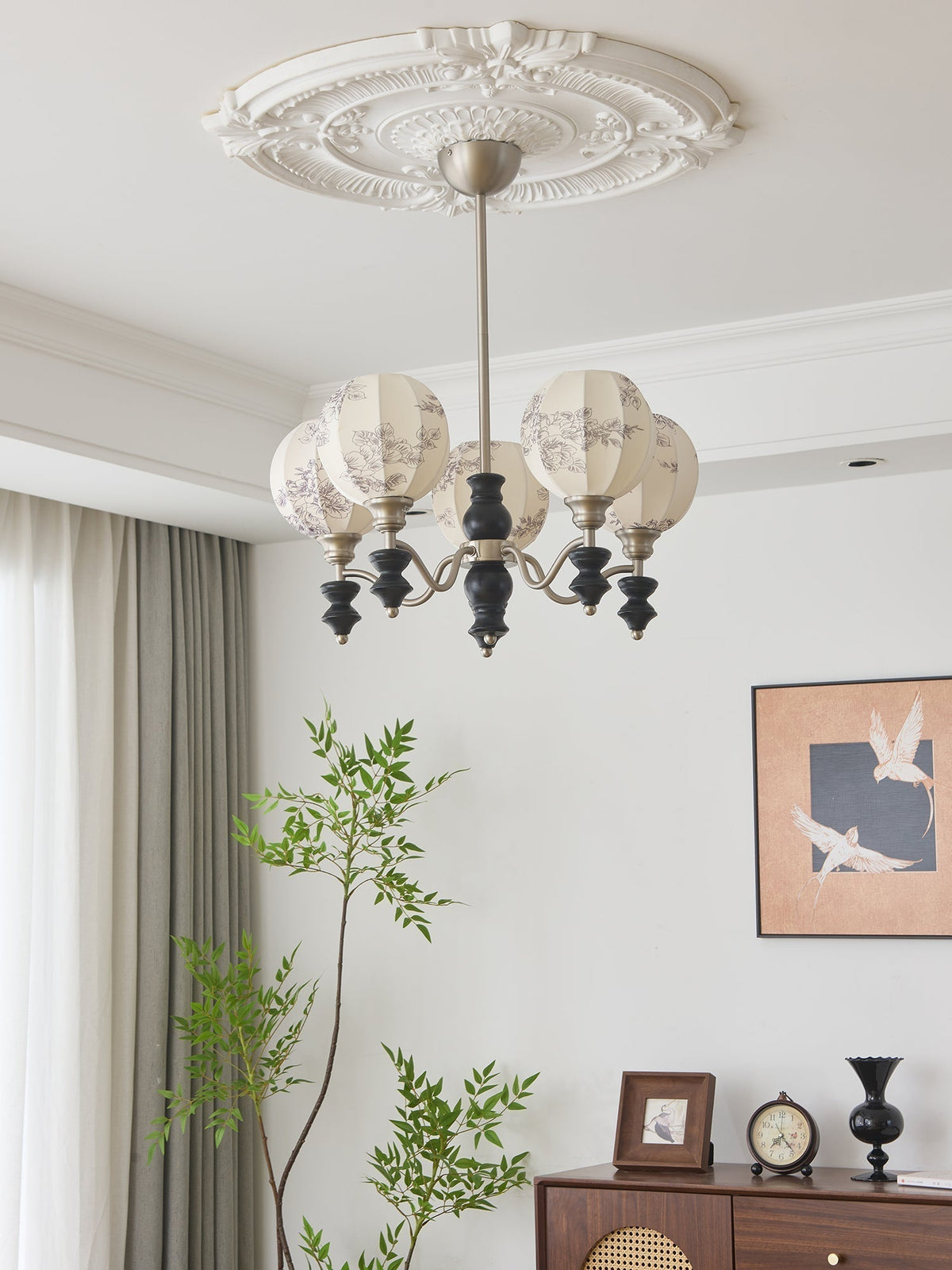 Osilan Traditionele Elegantie Vintage Houten Kroonluchter