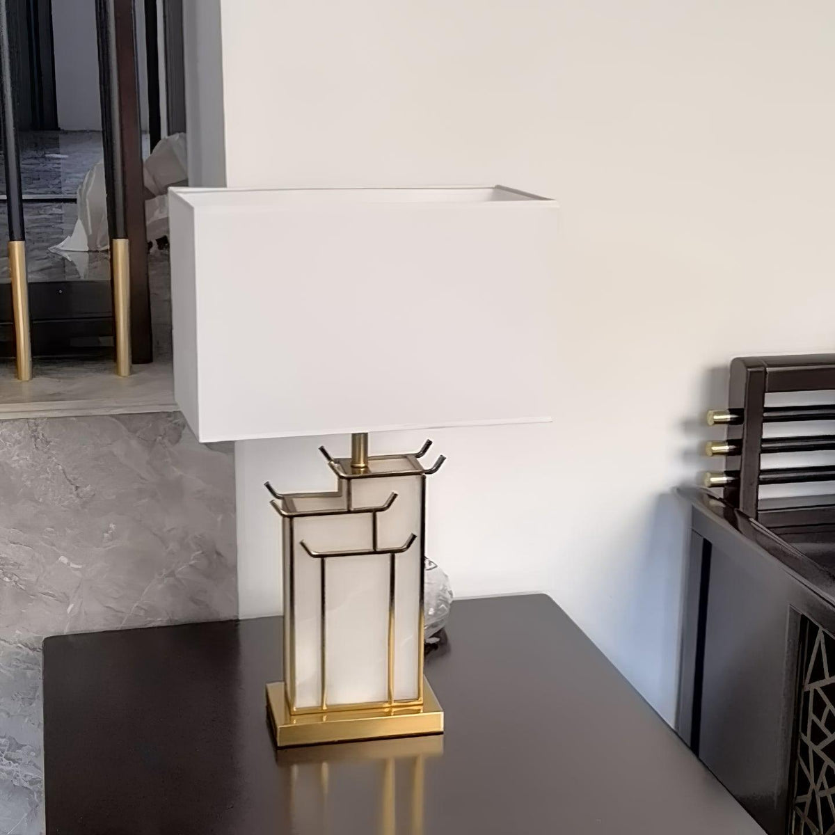 Nysilor Rechthoekig Glas Tafellamp