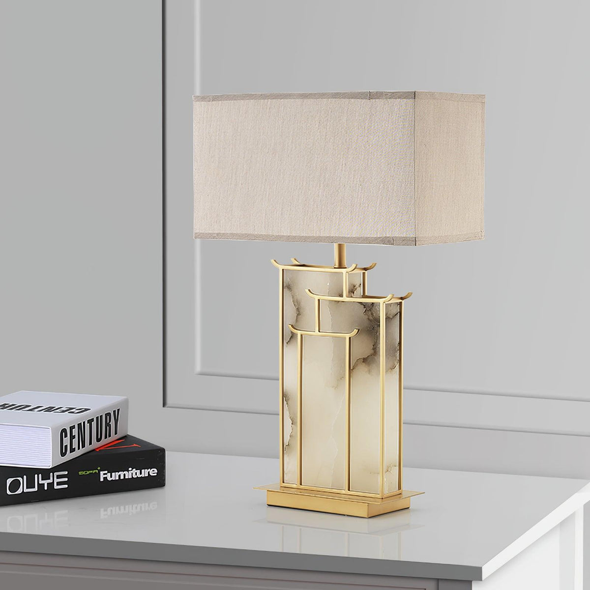 Nysilor Rechthoekig Glas Tafellamp