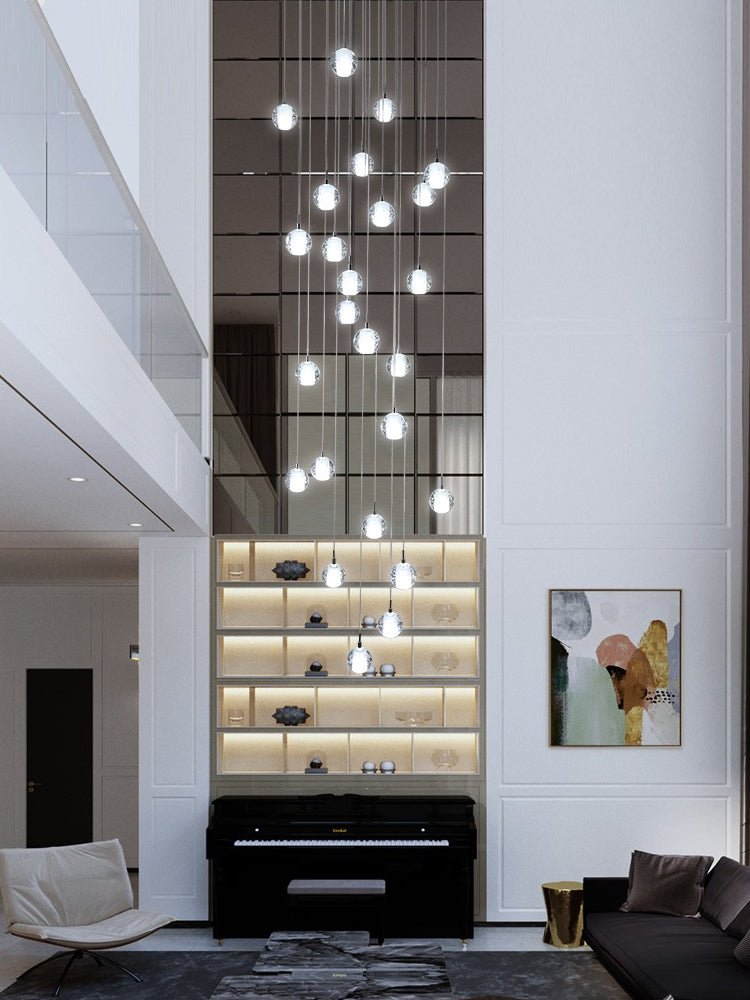 Kristallen bolcluster hanglamp