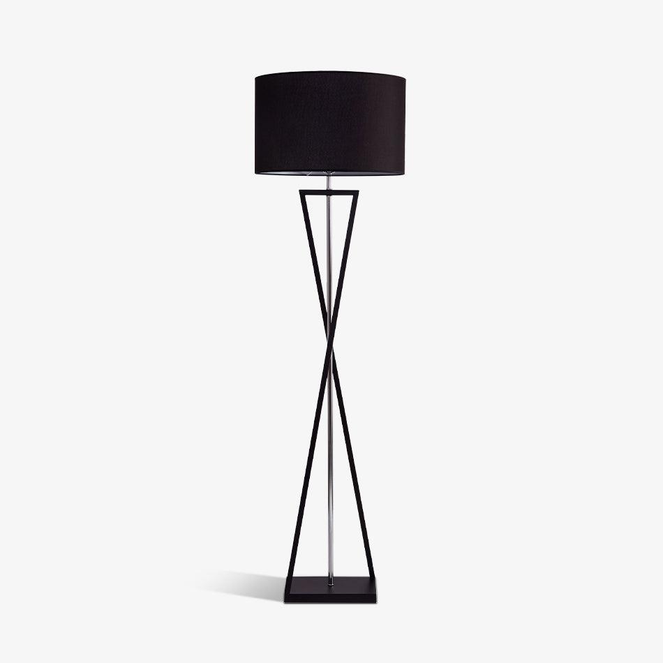Xeno Zwart Stof Moderne vloerlamp
