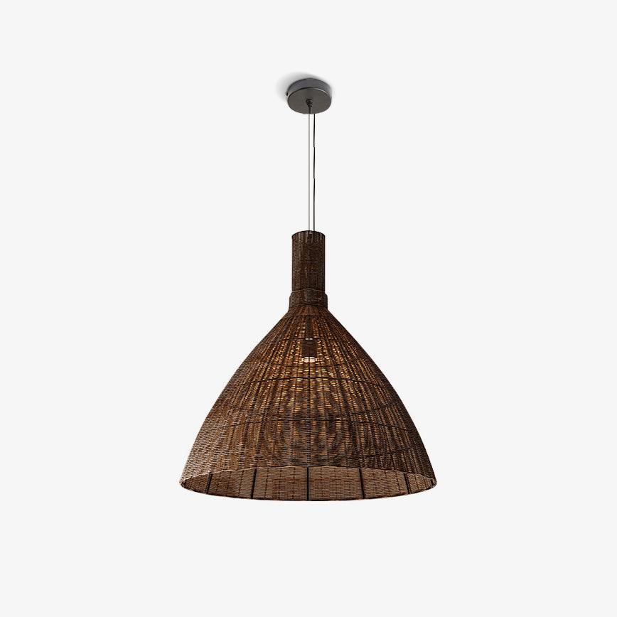 Dsplen hanglamp van natuurlijk rotan