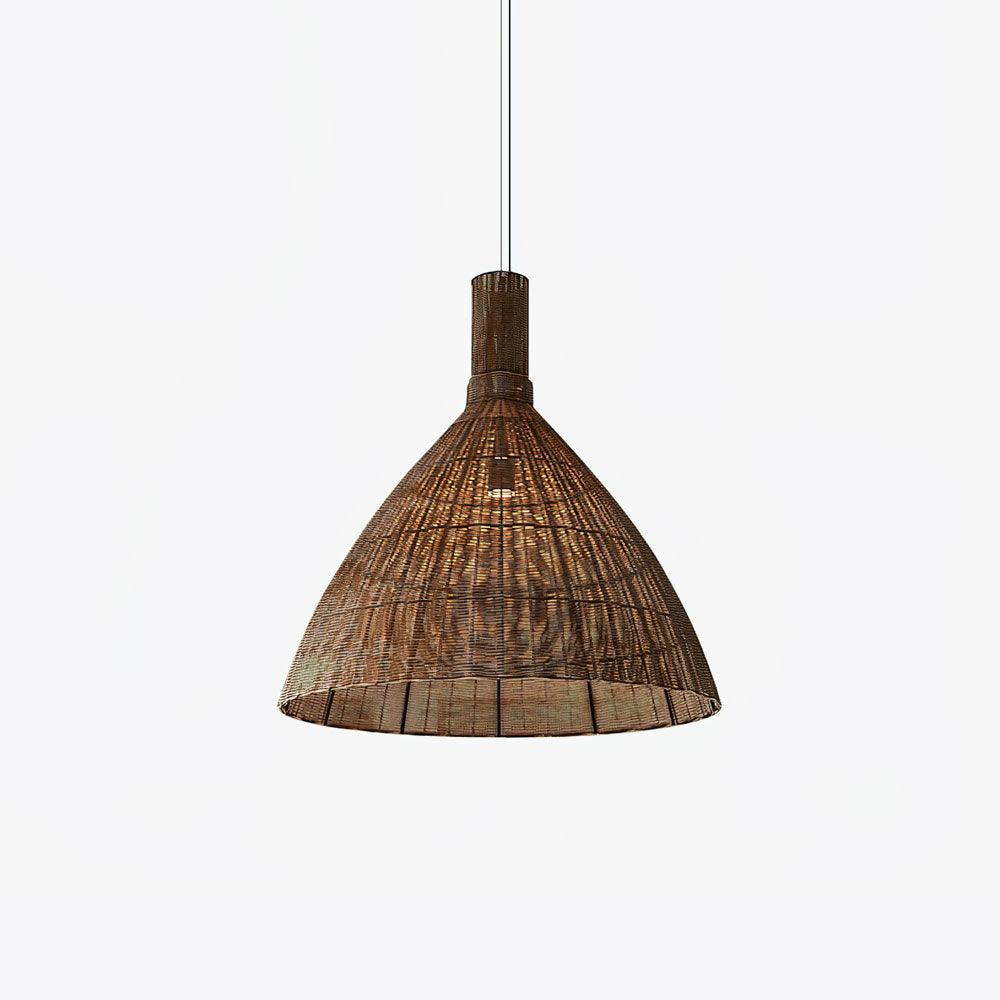 Dsplen hanglamp van natuurlijk rotan
