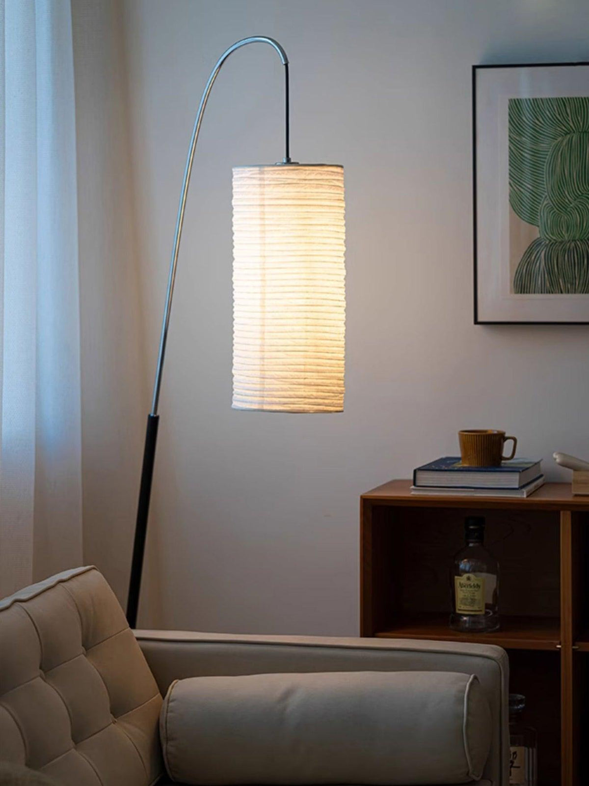 Polvin moderne vloerlamp van tissuepapier
