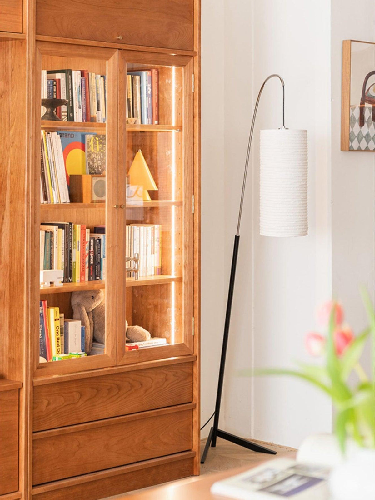 Polvin moderne vloerlamp van tissuepapier