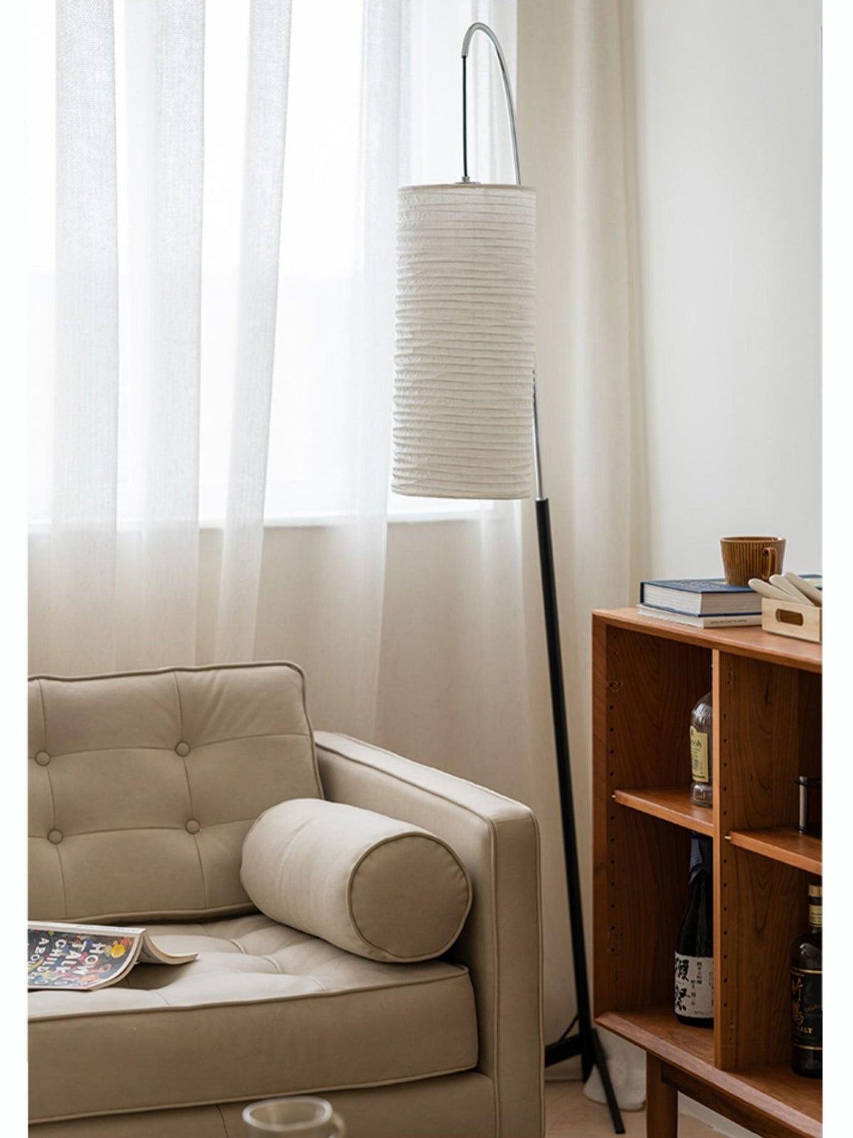 Polvin moderne vloerlamp van tissuepapier