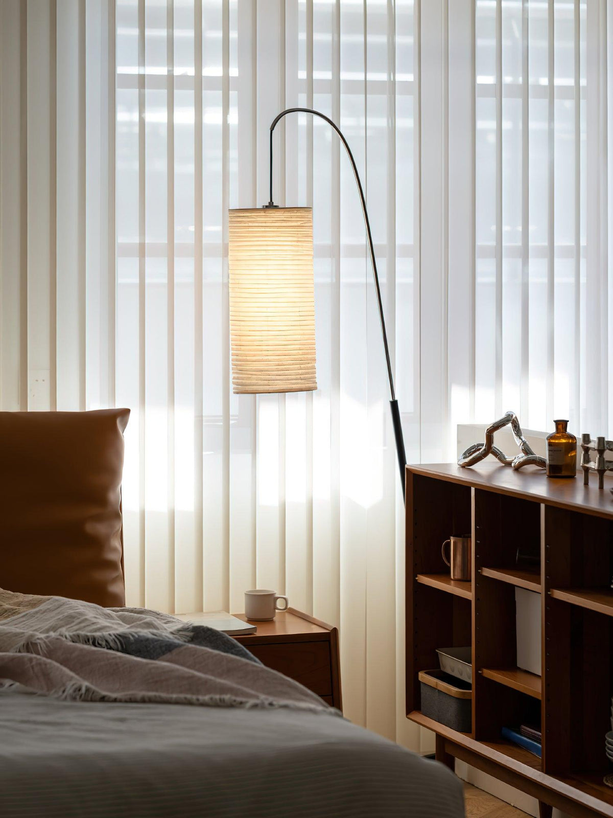 Polvin moderne vloerlamp van tissuepapier