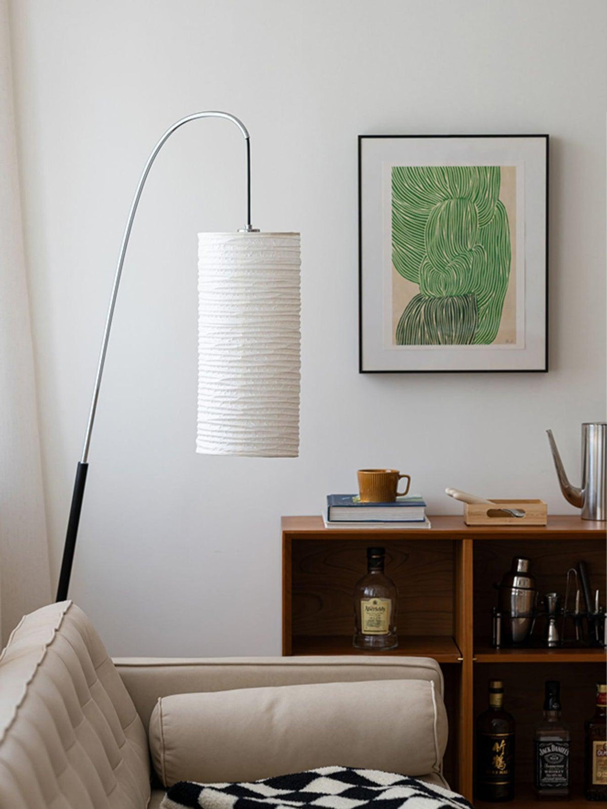 Polvin moderne vloerlamp van tissuepapier